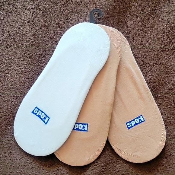 NWOT KEDS Cotton Silicone No-Slip Heel Grip Socks - Picture 2 of 2